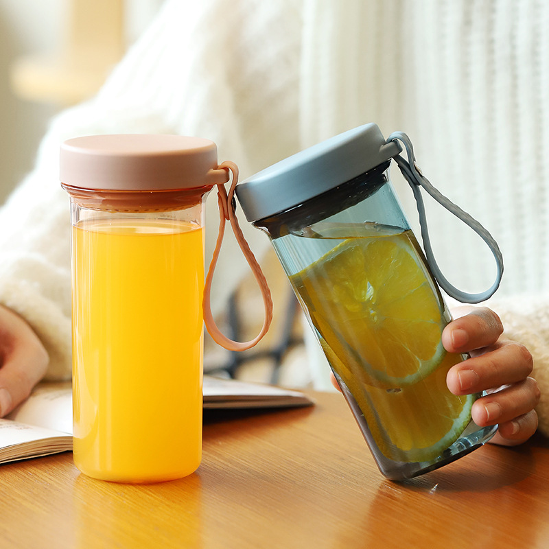 雙層塑料杯翻蓋吸管水杯學(xué)生兒童便攜水杯奶茶果汁簡(jiǎn)約杯子